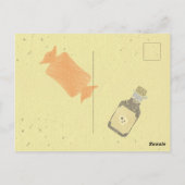 Vintage Style Süßes oder Saures Postkarte (Rückseite)
