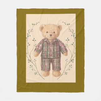 Vintage style teddy fleece blanket