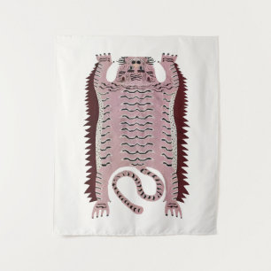 Vintage Style Tiger Wandteppich