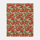 Vintage Style Tomatoes Fleecedecke (Vorderseite)