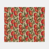Vintage Style Tomatoes Fleecedecke (Vorderseite (Horizontal))