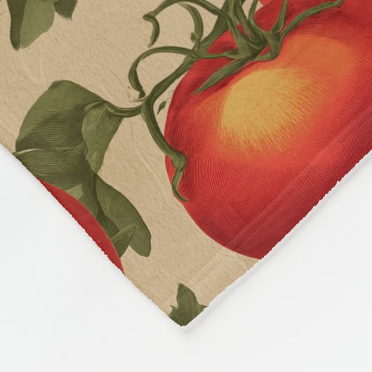 Vintage Style Tomatoes Fleecedecke (Ecke)