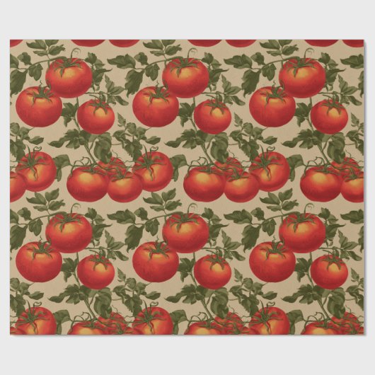 Vintage Style Tomatoes Geschenkpapier (Flach)