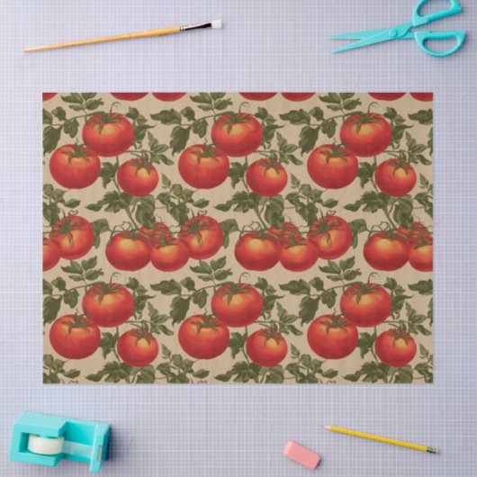 Vintage Style Tomatoes Seidenpapier (Basteln)