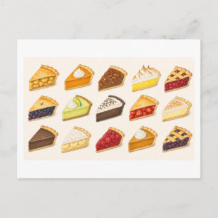 Vintage-Style-Torte-Collage Postkarte