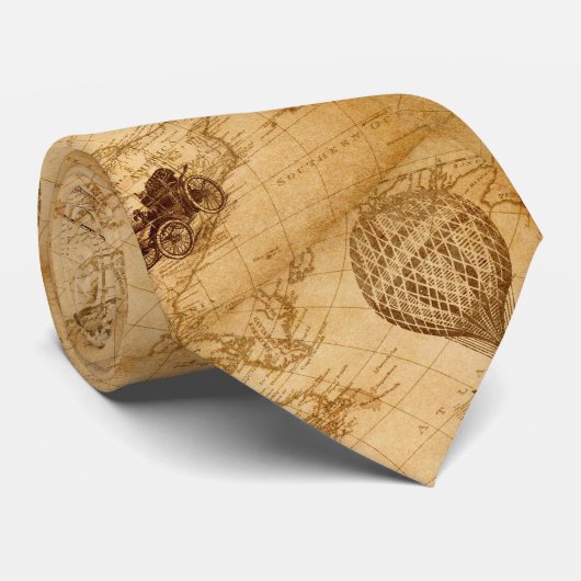 Vintage Style Transportation Map Krawatte (Gerollt)