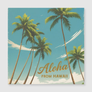 Vintage Style Travel Aloha Hawaii Magnetkarte