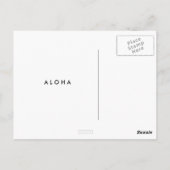 Vintage Style Tropical Hibiskus Blume Postkarte (Rückseite)