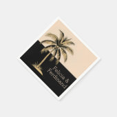 Vintage Style Tropischer Kokospalmenbaum Serviette (Ecke)
