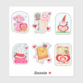 Vintage Style Valentines Sticker Sheet (Blatt)