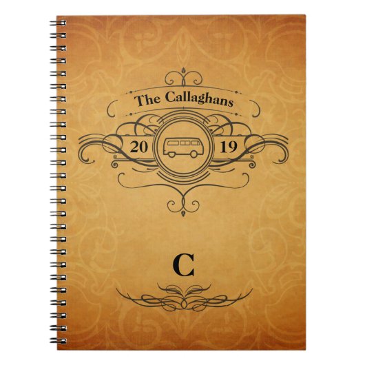 Vintage Style Van Travel Journal Notizblock (Vorderseite)