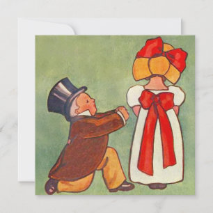 Vintage-Style Verlobungsfeier-Einladung Ankündigun Einladung