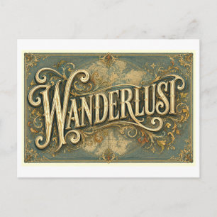 Vintage-Style-Wanderlust-Karten-Postkarte Postkarte