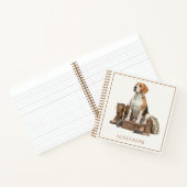 Vintage Style Wasserfarbe Jagdhund Notizblock (Innenseite)