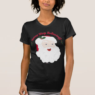 Vintage Style Weihnachtsmann Hör Nie Auf Zu Glaube T-Shirt