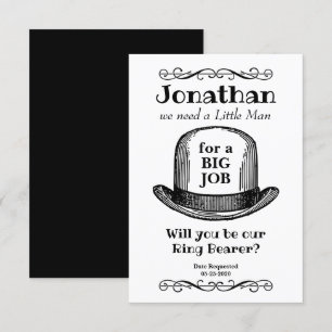 Vintage Style Wirst du mein Ringträger sein Einladung