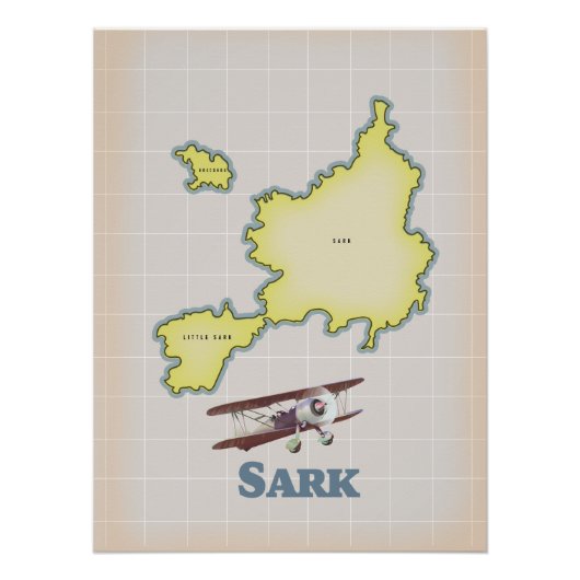 Vintage Styleskarte Poster (Vorderseite)