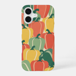 Vintage Stylized Bell Peppers iPhone 16 Hülle