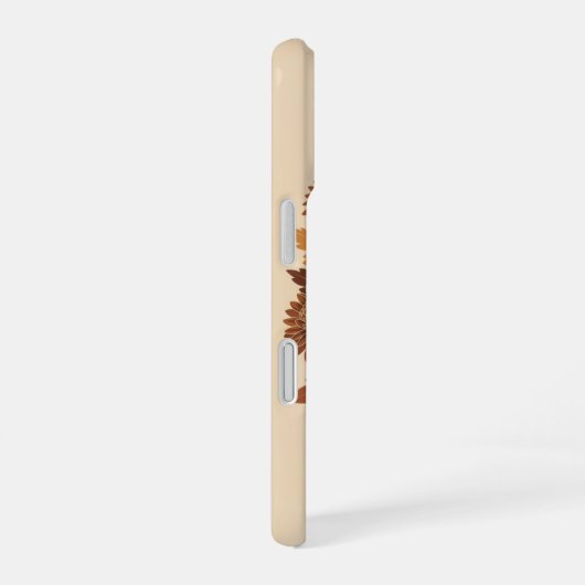 Vintage Stylized Chrysanthemums iPhone 16 Hülle (Rechte Seite)