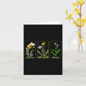 Vintage subtile Blume Freesia Dandelion Thistle Karte (Gelbe Blume)