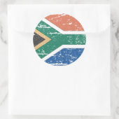 Vintage Südafrika-Flagge Runder Aufkleber (Tasche)