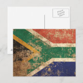 Vintage südafrikanische Fahne im Rough Age Postkarte (Vorne/Hinten)