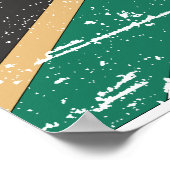 Vintage Südafrikanische Flagge Poster (Ecke)