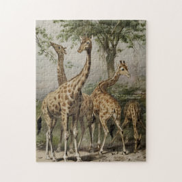 Vintage südafrikanische Giraffen Puzzle