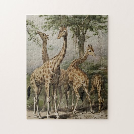 Vintage südafrikanische Giraffen Puzzle (Vertikal)