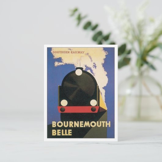 Vintage Südbahn Bournemouth Postkarte (Stehend Vorderseite)