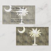 Vintage Südkarolina-Fahne Visitenkarte (Vorne/Hinten)