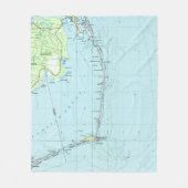 Vintage südliche äußere Banken Map (1957) Fleecedecke (Vorderseite)
