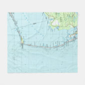 Vintage südliche äußere Banken Map (1957) Fleecedecke (Vorderseite (Horizontal))