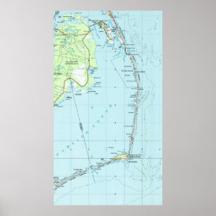 Vintage südliche äußere Banken Map (1957) Poster