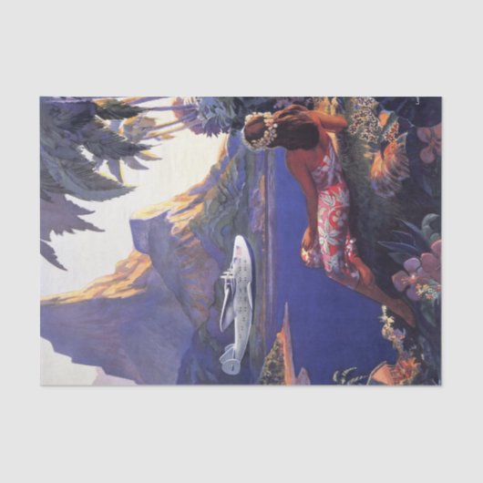 Vintage Südseeinsel Seidenpapier (Vorderseite)