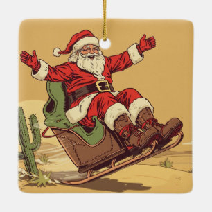 vintage südwestliche Weihnachten  Keramikornament