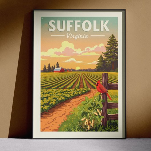 Vintage Suffolk Virginia Poster