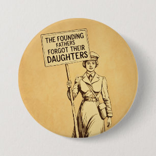 Vintage Suffragette Feministerprotestantik Kunst Button