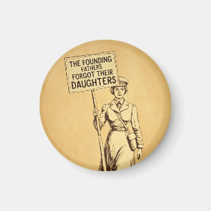 Vintage Suffragette Feministerprotestantik Kunst Magnet
