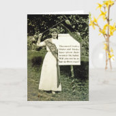 Vintage Suffragette-Gruß-Karte Karte (Gelbe Blume)