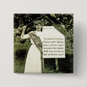 Vintage Suffragetten-Anstecknadel Button