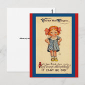 Vintage Suffragettes Niedliches Girl-Image Postkarte (Vorne/Hinten)