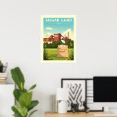 Vintage Sugar Land Texas Poster (Heimbüro)