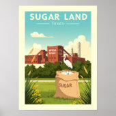 Vintage Sugar Land Texas Poster (Vorne)