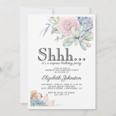 Vintage sukkuläre Blumenüberraschung Geburtstagspa Einladung (Vorderseite)