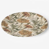 Vintage Summen Papier Teller 9" (Schrägansicht)