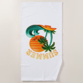Vintage Summer Beach Vibes Strandtuch (Vorderseite)