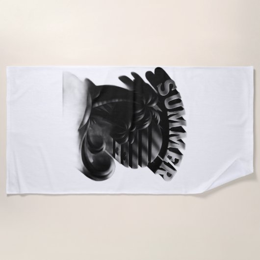 Vintage Summer Beach Vibes Strandtuch (Vorderseite)