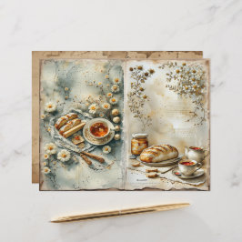 Vintage Summer Breakfast Scrapbook Paper