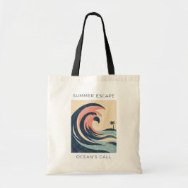 Vintage Summer Escape Ocean Wave Retro Surf Graphi Tragetasche